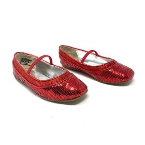 Kenneth Cole REACTION Girl's Red Sparkle Slip On Shoe Size 9